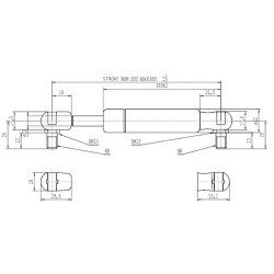 Sprężyna gazowa 685mm 500N typ D Stabilus