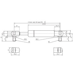 Sprężyna gazowa 785mm 400N typ D Stabilus