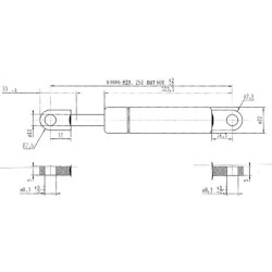 Sprężyna gazowa 600mm 200N typ B Stabilus