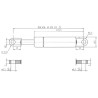 Sprężyna gazowa 225mm 75N typ B Stabilus
