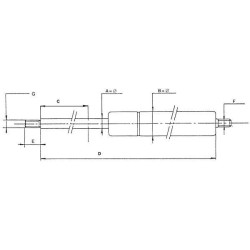 Sprężyna gazowa 445mm 150N typ A Stabilus