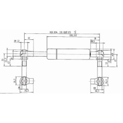 Sprężyna gazowa 475mm 200N typ D Stabilus