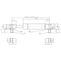 Sprężyna gazowa 500mm 250N typ D Stabilus