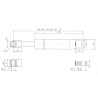 Sprężyna gazowa 502mm 1700N typ B Stabilus