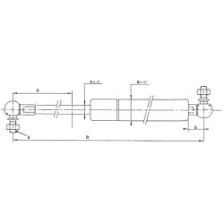 Sprężyna gazowa 500mm 180N typ D Stabilus