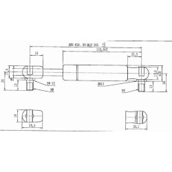 Sprężyna gazowa 245mm 250N typ D Stabilus