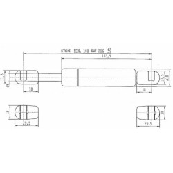 Sprężyna gazowa 286mm 300N typ C Stabilus