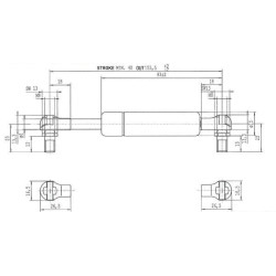 Sprężyna gazowa 155,5mm 50N typ D Stabilus