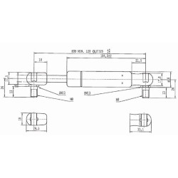 Sprężyna gazowa 325mm 350N typ D Stabilus