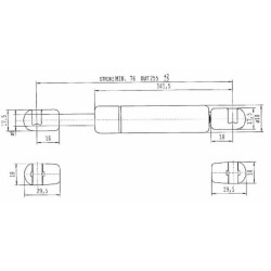 Sprężyna gazowa 255mm 175N typ C Stabilus