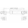Sprężyna gazowa 255mm 175N typ C Stabilus