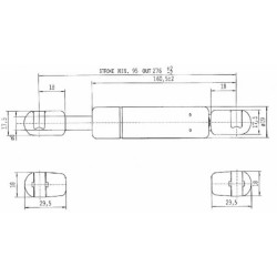 Sprężyna gazowa 276mm 350N typ C Stabilus