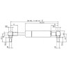 Sprężyna gazowa 243mm 150N typ D Stabilus