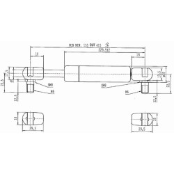 Sprężyna gazowa 415mm 610N typ D Stabilus