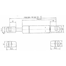 Sprężyna gazowa 551mm 100N typ C Stabilus
