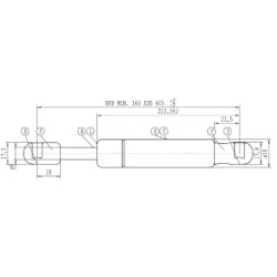 Sprężyna gazowa 405mm 250N typ C Stabilus