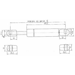 Sprężyna gazowa 549mm 180N typ C Stabilus