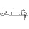 Sprężyna gazowa 524,5mm 300N typ H Stabilus