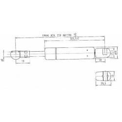 Sprężyna gazowa 590mm 240N typ C Stabilus