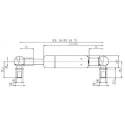 Sprężyna gazowa 340mm 100N typ D Stabilus