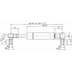 Sprężyna gazowa 173mm 150N typ D Stabilus
