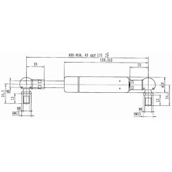 Sprężyna gazowa 173mm 350N typ D Stabilus