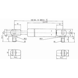 Sprężyna gazowa 205mm 500N typ D Stabilus
