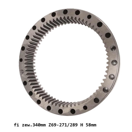 (2A) Pierścień zew. przekładni planetarnejj fi zew.340mm Z69-271/289 H 58mm