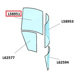 Szyba przednia strona lewa L58951, L62979