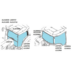 Szyba John Deere tylna przyciemniona