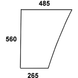 L62577 Szyba John Deere przednia dolna lewa Kramp 8719774671768