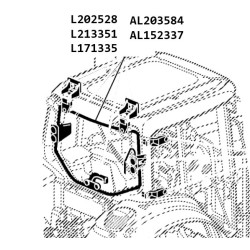 Szyba John Deere tylna L213351, L202528