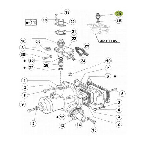 Claas 6005030467 Czujnik temperatury płynu chłodzącego