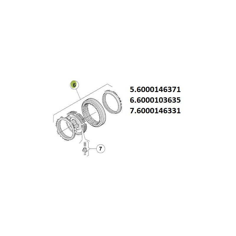 Synchronizator 6000103635, 0011708450
