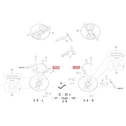 Zestaw łopatek Rauch Axis S4 200 L/R 18-28m, czerwony