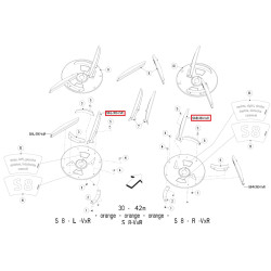 Zestaw łopatek Rauch Axis S8 380 L/R VXR 30-42m, pomarańczowy