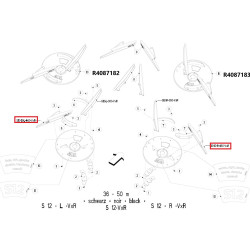 Zestaw łopatek Rauch Axis S10 460 L/R VXR 36-48m - Axis 50.1W, niebieski