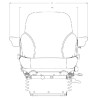 Siedzenie AS 3045 Sears, z tapicerką materiałową