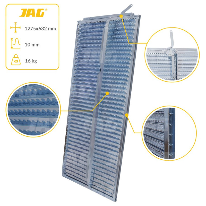 JAG05-0154 Sito żaluzjowe ocynkowane dolne, lamela-10mm JAG PREMIUM