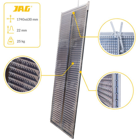 JAG05-0155 Sito żaluzjowe ocynkowane górne, lamela 22mm JAG PREMIUM