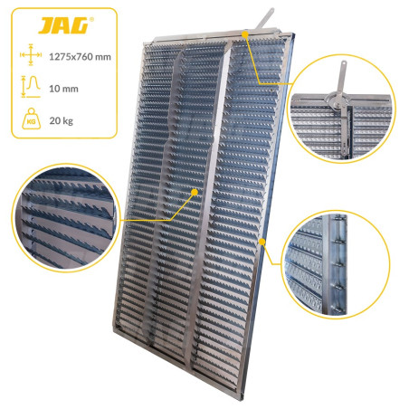 JAG05-0044 Sito żaluzjowe ocynkowane dolne, lamela-10mm JAG PREMIUM