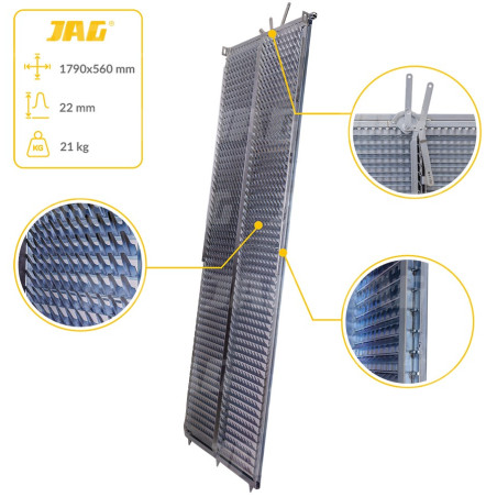 JAG05-0054 Sito żaluzjowe ocynkowane górne 3D, lamela-22mm JAG PREMIUM