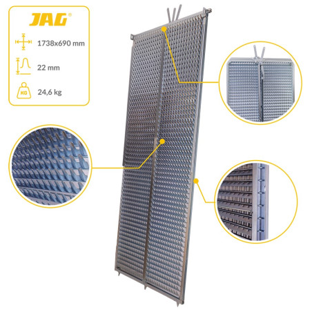 JAG05-0055 Sito żaluzjowe ocynkowane górne 3D, lamela-22mm JAG PREMIUM