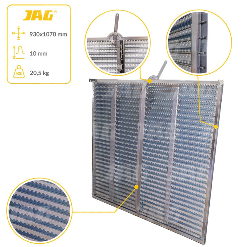 JAG05-0040 Sito żaluzjowe ocynkowane górne, lamela-10mm JAG PREMIUM