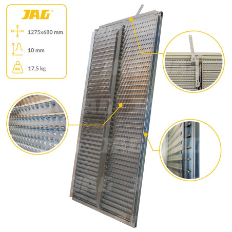 JAG05-0047 Sito żaluzjowe ocynk dolne, lamela-10mm JAG Premium