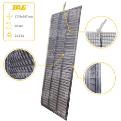 JAG05-0308 Sito żaluzjowe ocynkowane górne do kukurydzy, lamela-32mm Premium