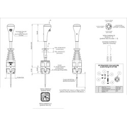 Joystick z 1 przyciskiem wzmocniony, widełki