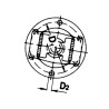 (2)Widłak 1 flansza Ø136mm/118/6 366858