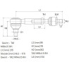 Drążek kierowniczy stożek-16,2/17,5  L-215mm, M16x1,5R Agrokid 35 -  00087720430