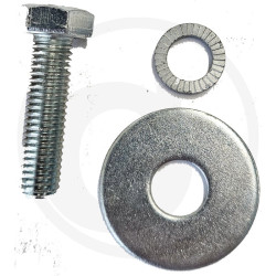 Śruba z łbem sześciokątnym M8x30 wraz z podkładką NordLock i podkładką DIN 7349 M12